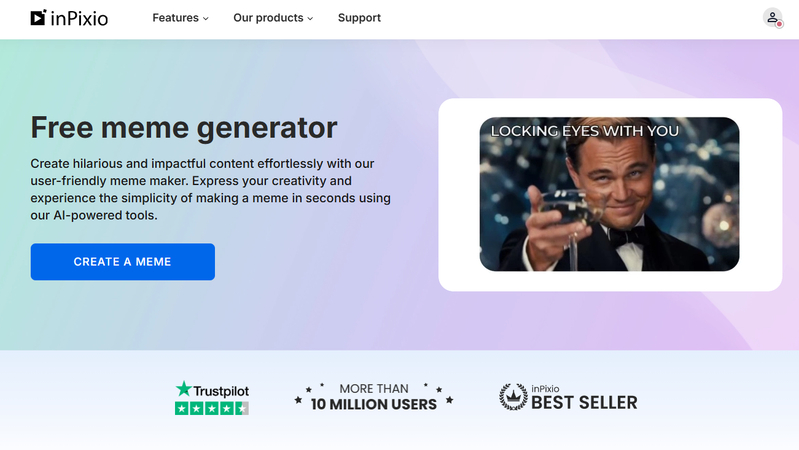 InPixio meme generator online tool