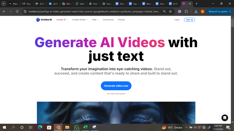 invideo.io's website