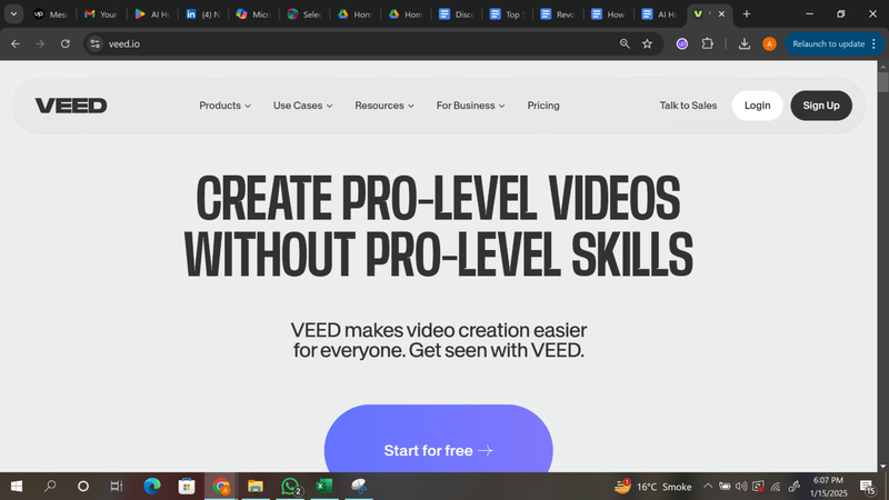 veed.io's website