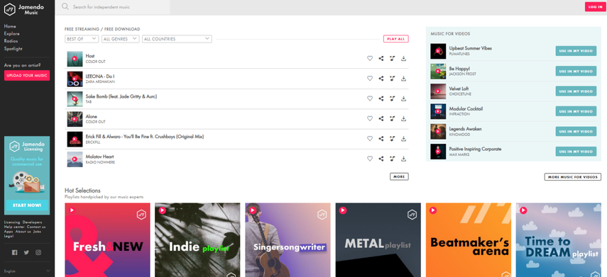 Jamendo Music torrent site