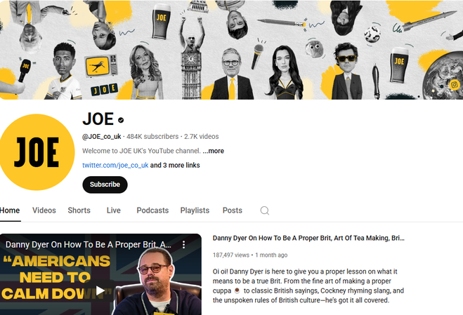 Joe funny YouTube channel