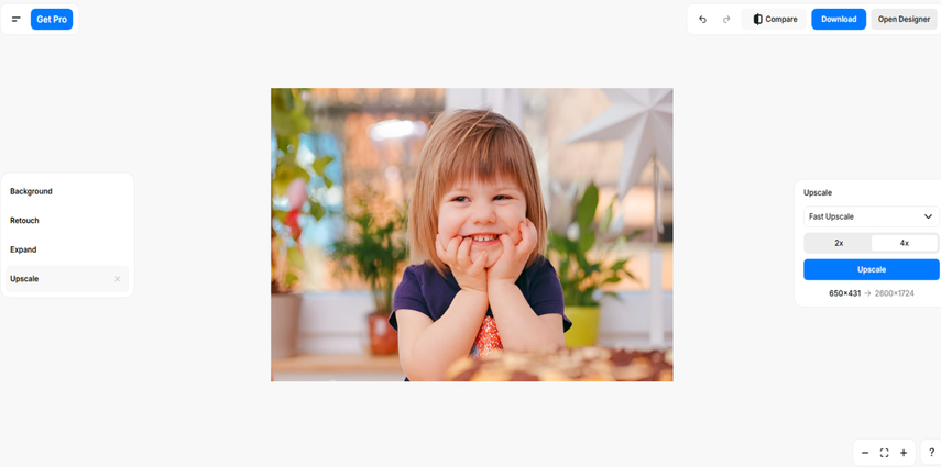 Pixelcut AI image enlarger