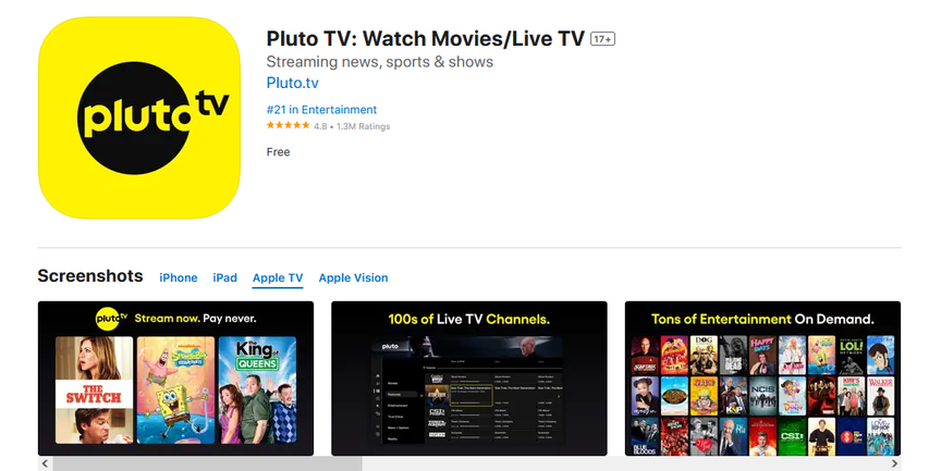 pluto-tv-app-to-watch-free-movies-on-apple-tv