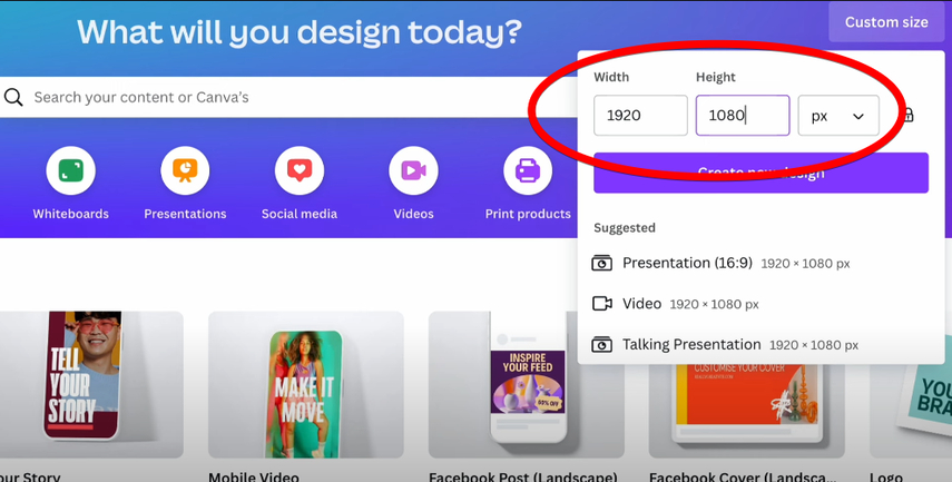 Resizing the picture to match the entire video frame using Canva