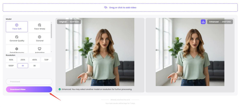Download Unblurred Video in HitPaw Online