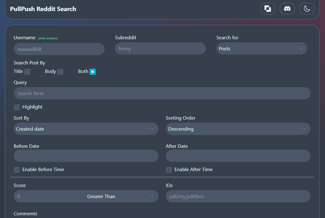 Seeing deleted Reddit posts using the PullPush online tool
