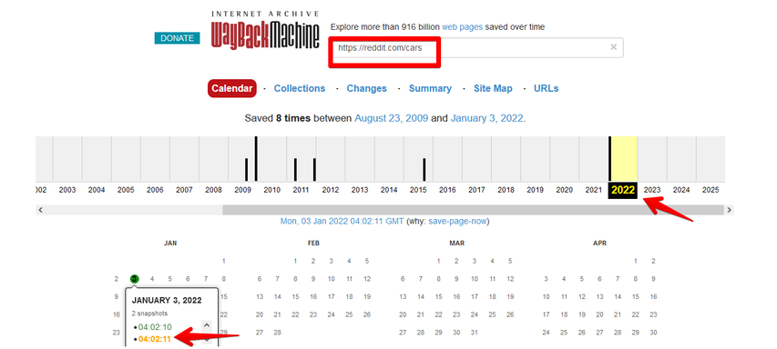 Seeing deleted Reddit posts using Wayback Machine