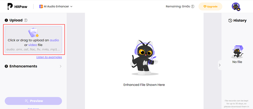 upload or drag and drop file for enhancement