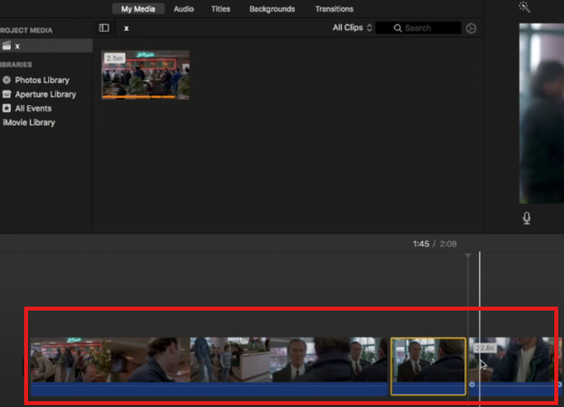 Splitting a video into more than two parts in iMovie