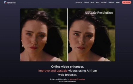 tensorpix ai video enhancer