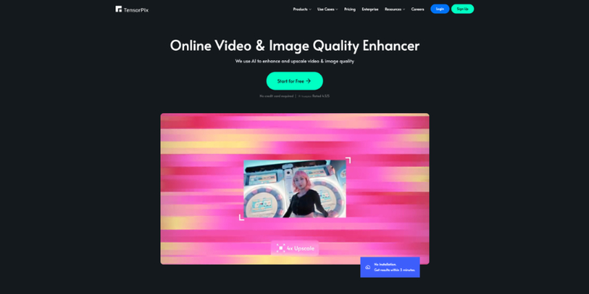 tensorpix online ai video enhancer