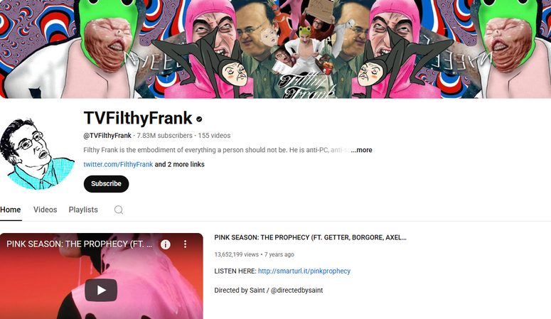 TVFilthyFrank funny YouTube channel