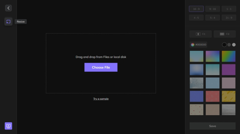 upload video to resize on hitpaw