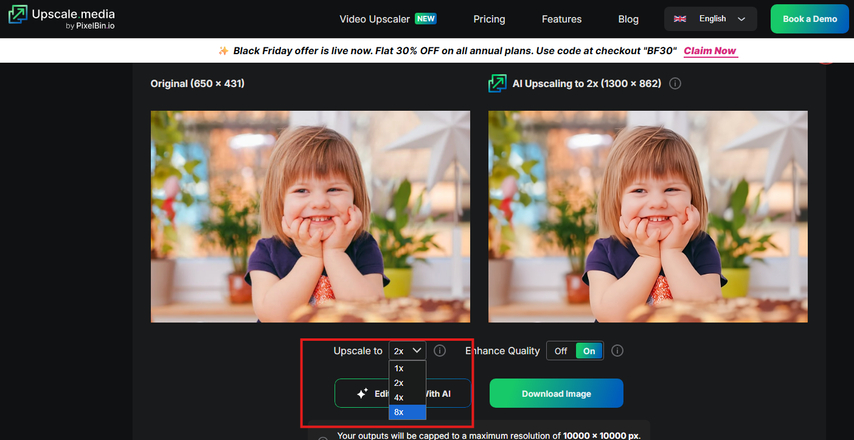 Upscale Media image enlarger