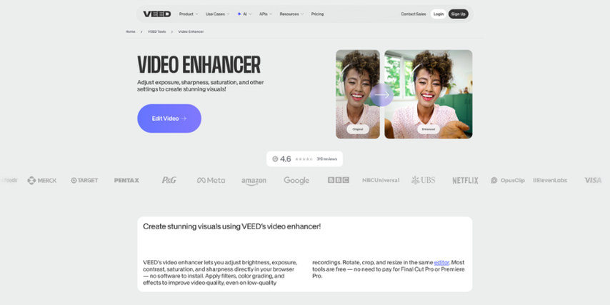 veed online ai video denoiser