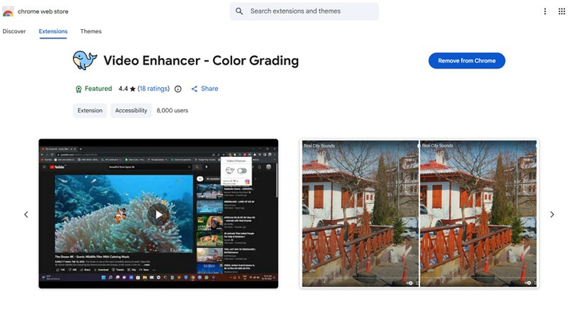 Video Color Enhancer Extension