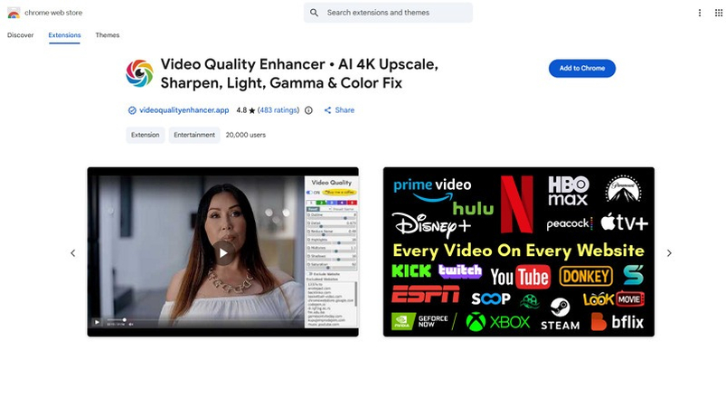 Video Quality Enhancer Extension