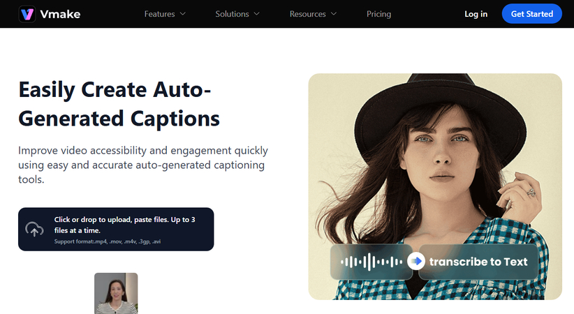 Vmake auto captions generator