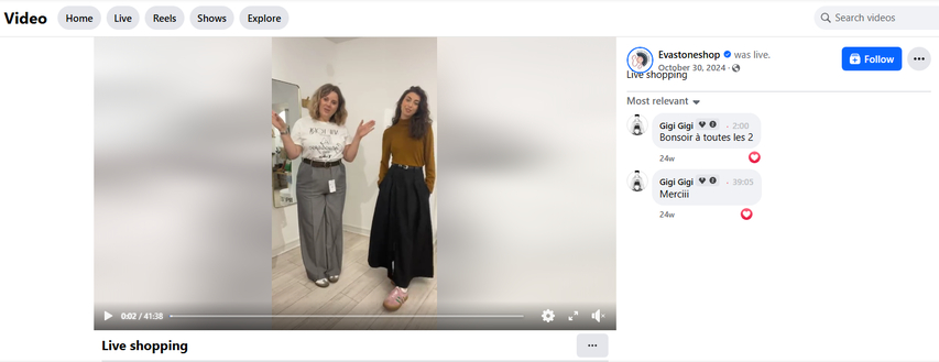 What is Facebook Live shopping