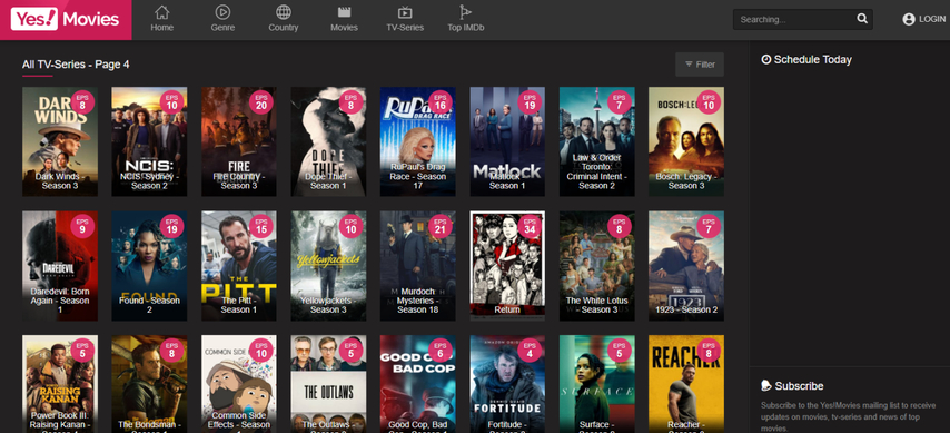 YesMovies movie website
