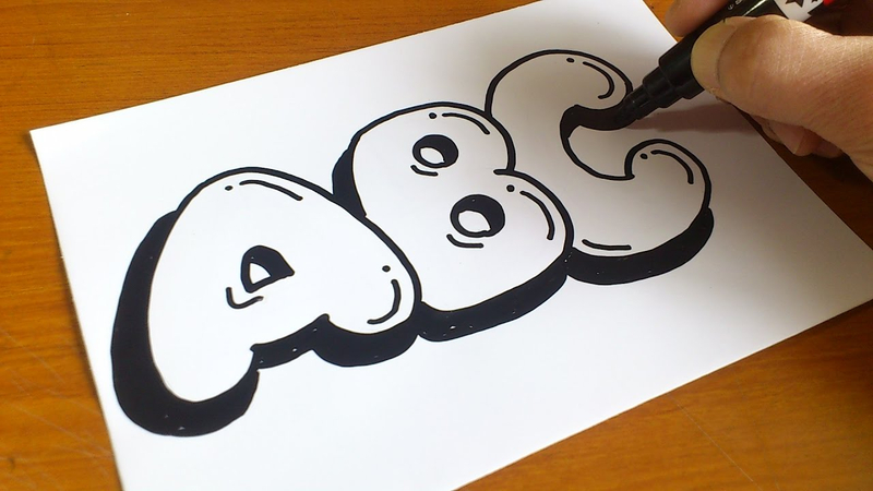 3d bubble letters graffiti