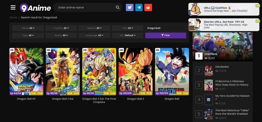 atualização rápida da coleção de legendas e dublagens