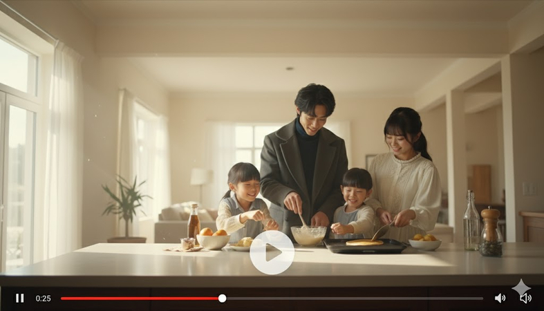 a happy family video prompt