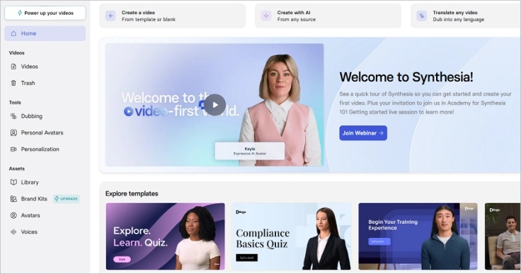 access synthesia ai workplace