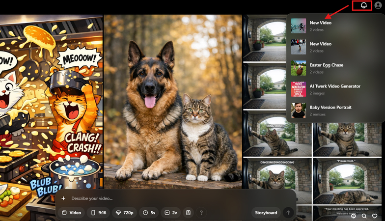 Accessing generated vidoes in Sora AI Text to Video