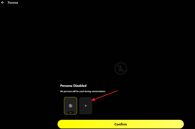 Adding a persona in Emochi