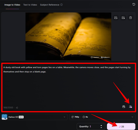 Adjusting camera movements through text prompts in MiniMax AI Video