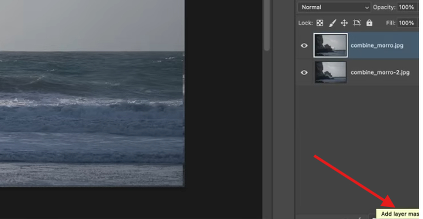 Adobe Photoshop Add layer mask option