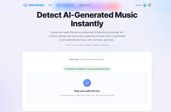 AHA Music Detector AI