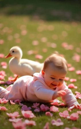 AI baby playing