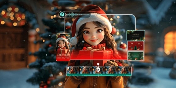 ai christmas video thumbnail