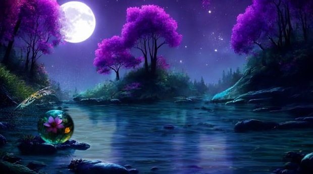 ai fantasy nature video prompt sample
