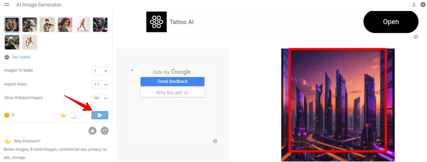 AI-generated art using Hotpot AI