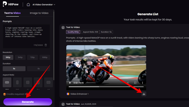 AI-generated sports video