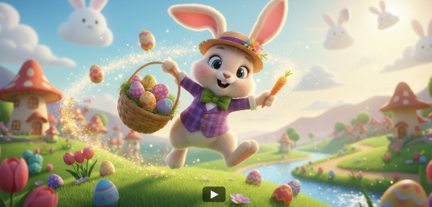 animated easter bunny video