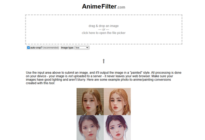 AnimeFilter photo to anime converter