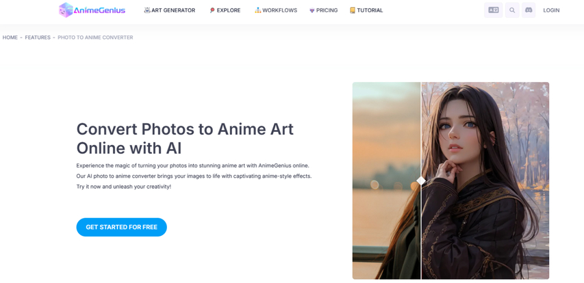 AnimeGenius photo to anime converter
