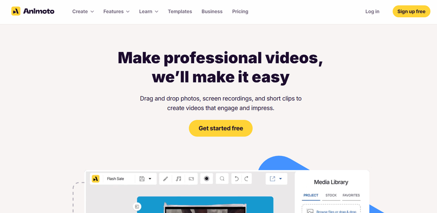 Animoto AI video generator