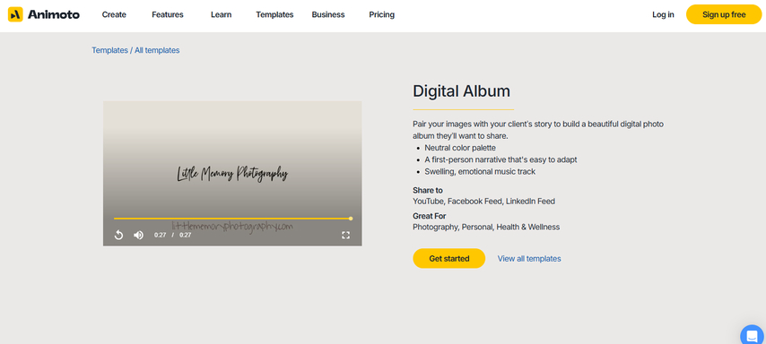 Animoto photo video maker desktop browser app