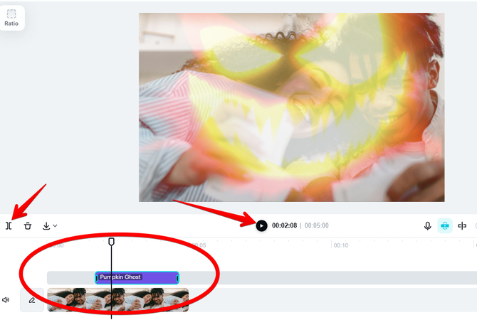 Applying CapCut AI Effect to the video