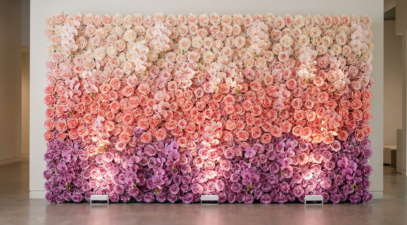 artificial flower wall backdrop