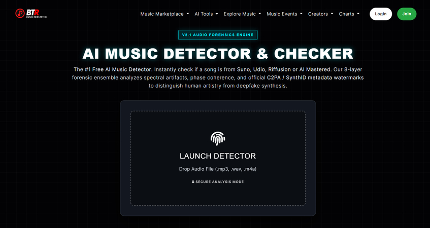 BeatsToRapOn AI Music Detector & Checker