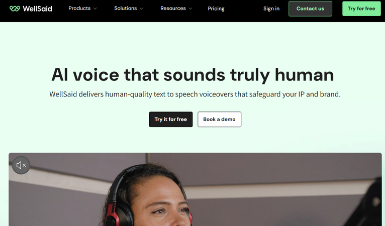 Best AI voice generator WellSaid