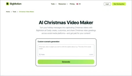bigmotion ai christmas video maker