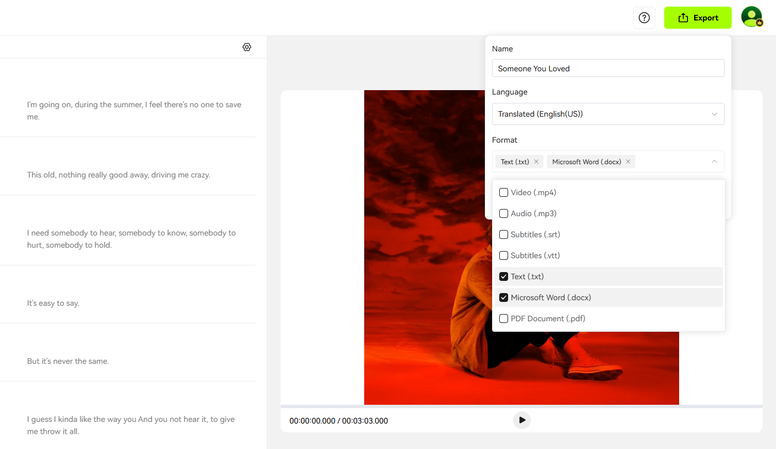 BlipCut AI Music to Text Converter