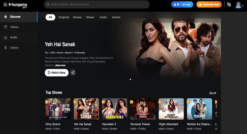 Bollywood movie download app Hungama